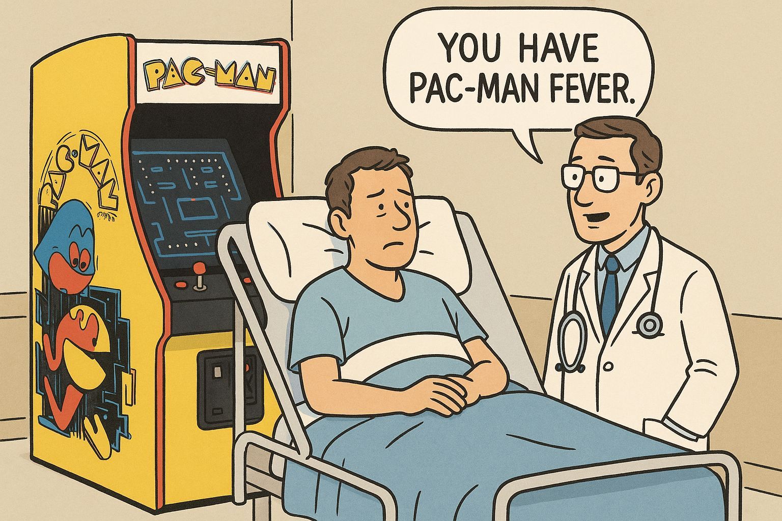 Man Diagnosed with Pac-Man Fever in Hospital