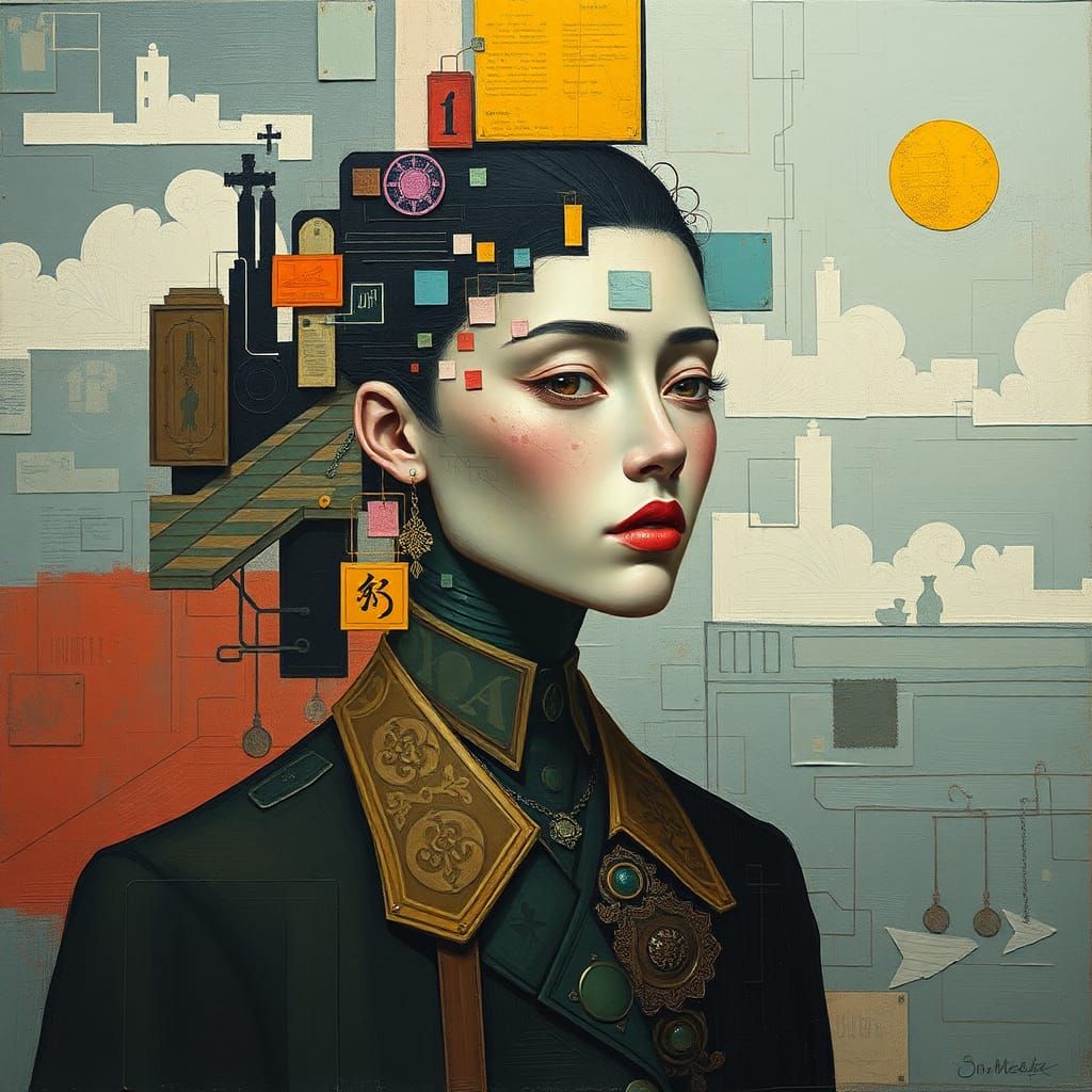 Abstract Surrealism: A Dreamlike Composition