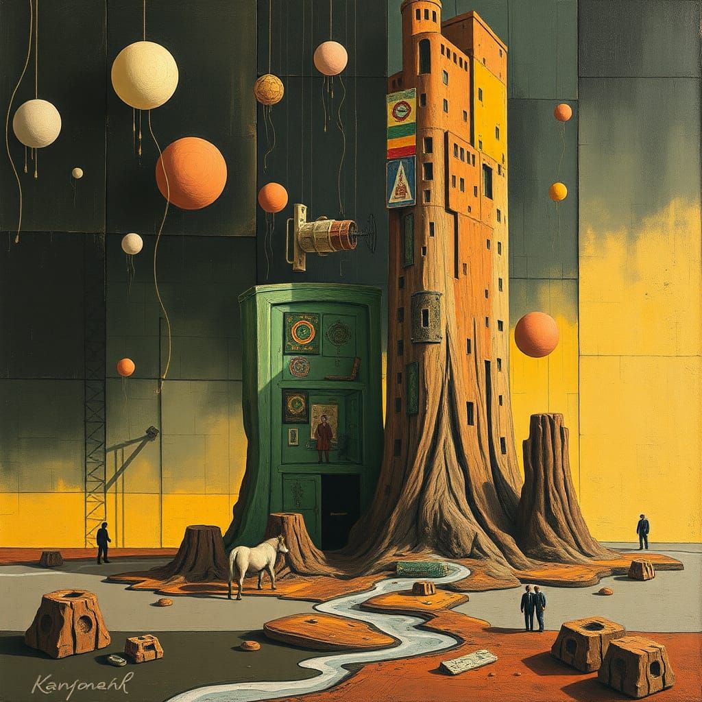 Abstract Surrealism Landscape: A Kanabstracd Vision