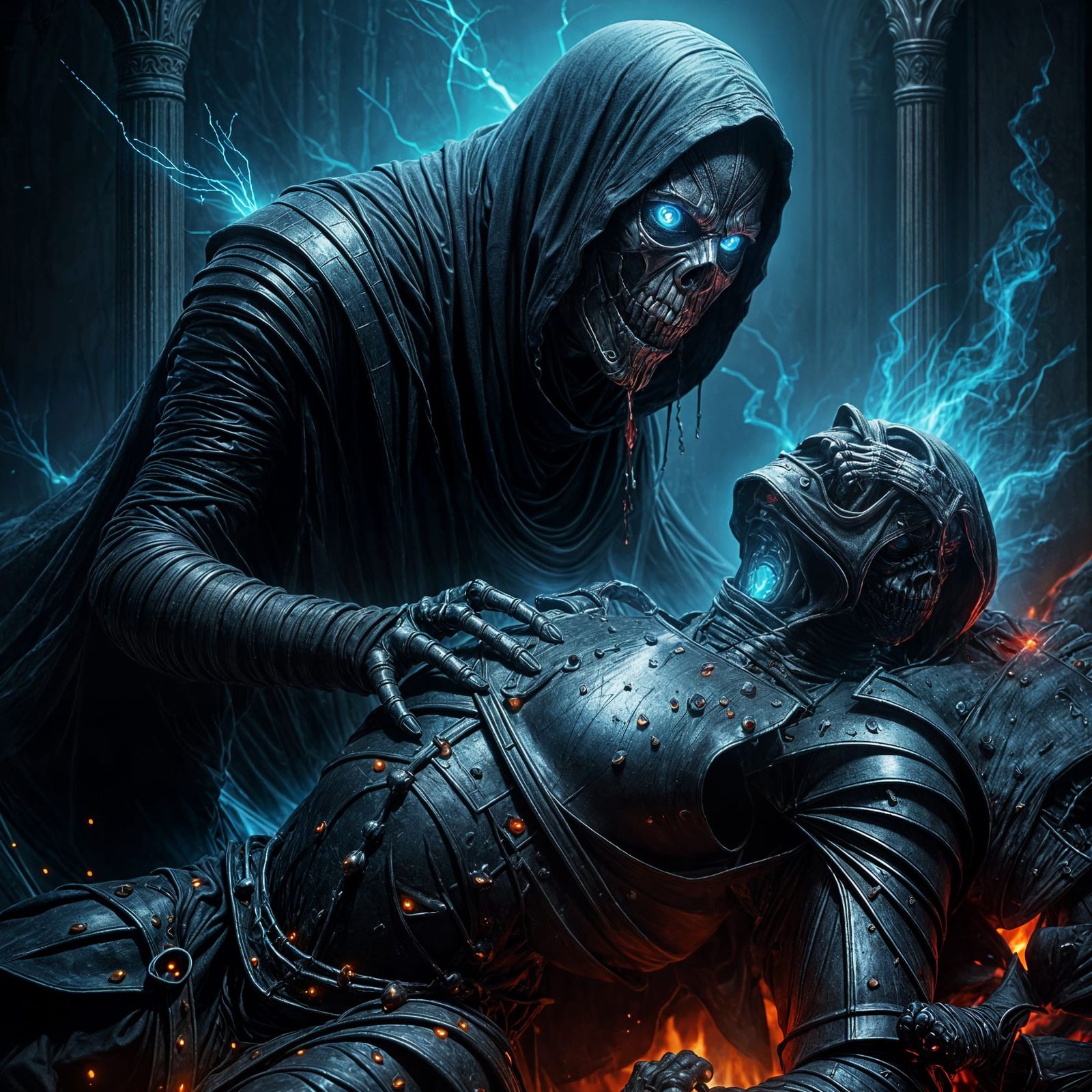 Dark Fantasy Wraith Steals Knight's Soul