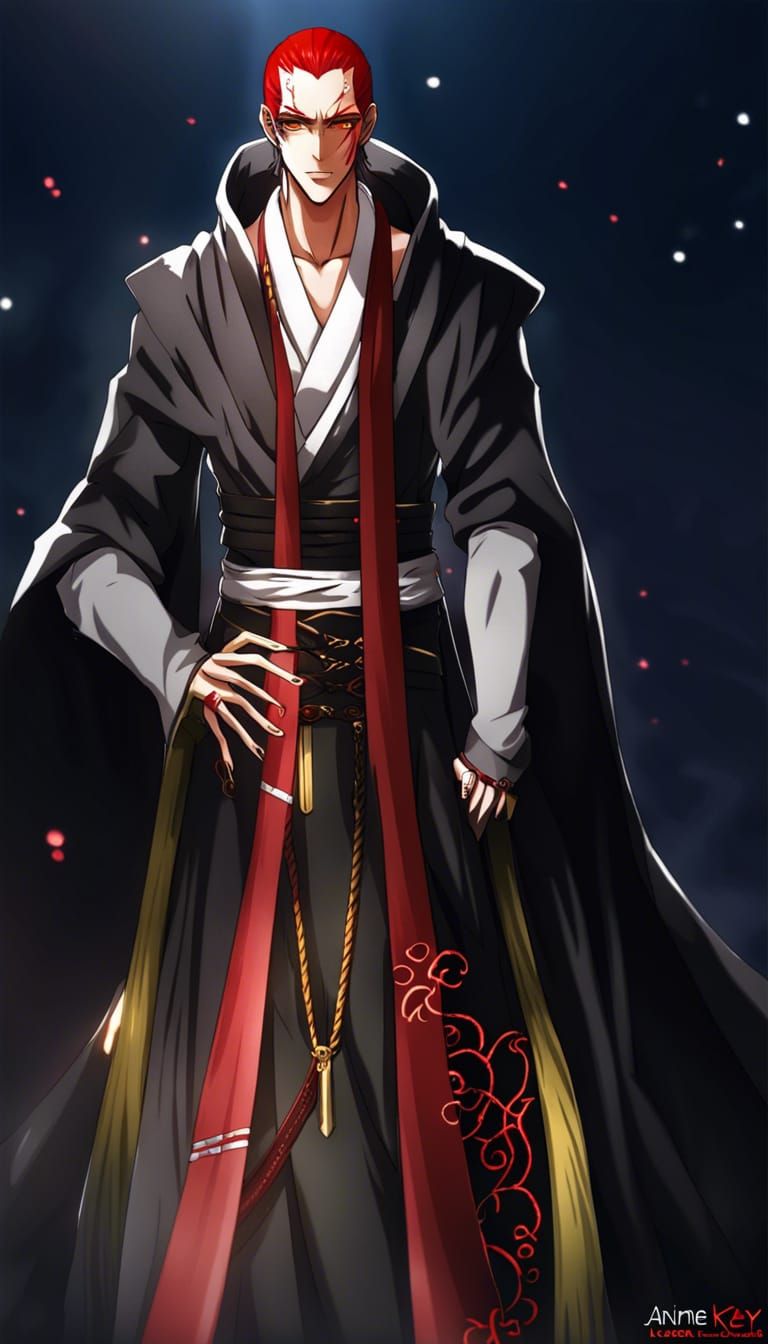 Anime Style Red-Skinned Sith Warrior