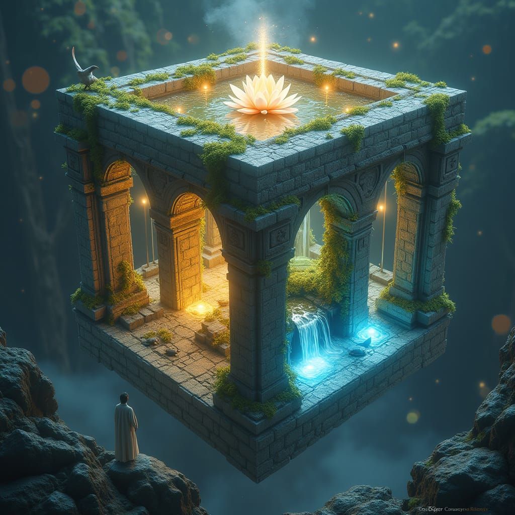 Glowing Cube of Elemental Balance
