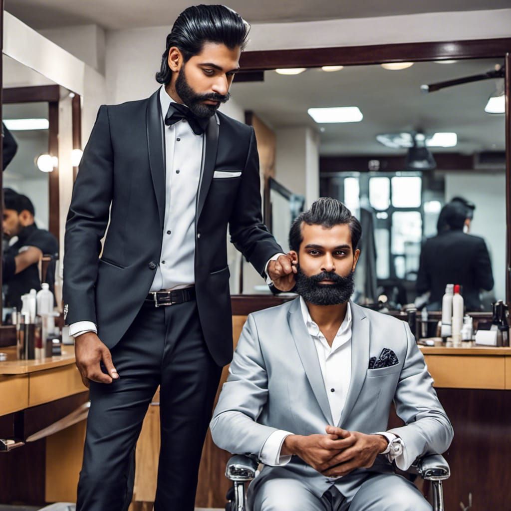 Caring Businessman Assists Brother at Barber Shop