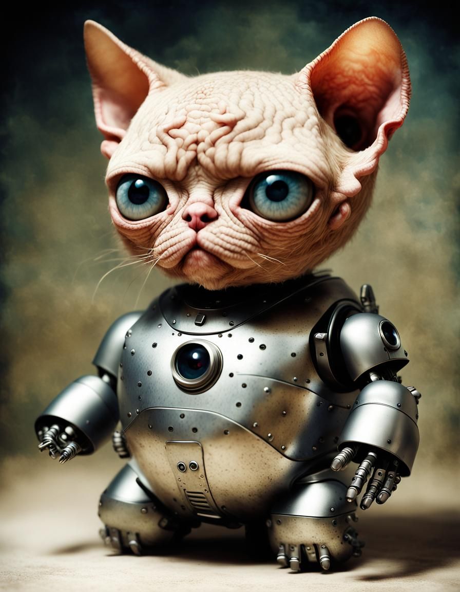 Demonic Obese Terminator Robot in Volcanic Hyperspace