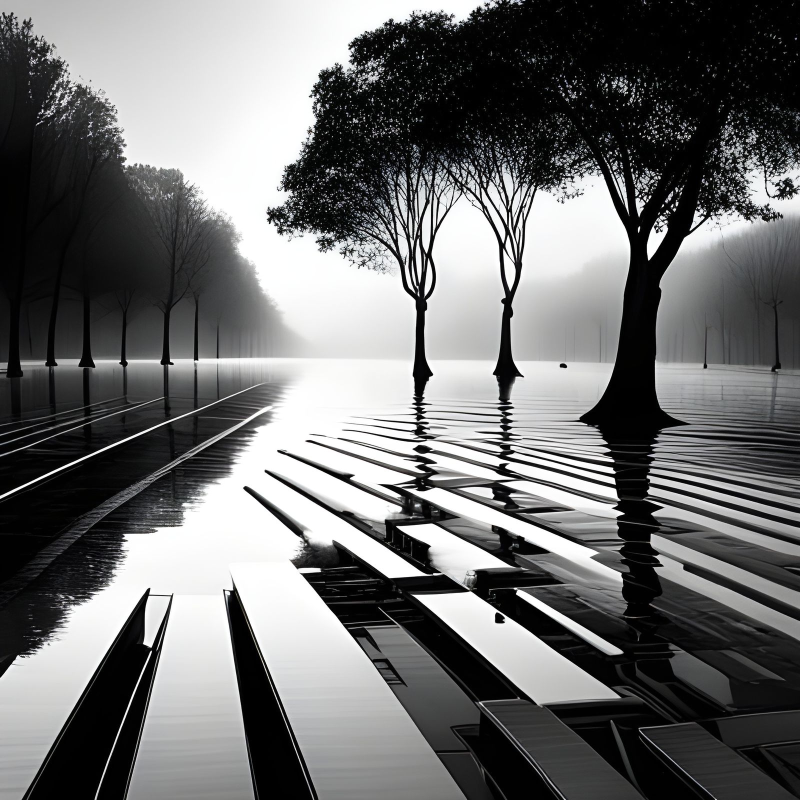 Abstract Landscape with Tetrachromatic Patterning