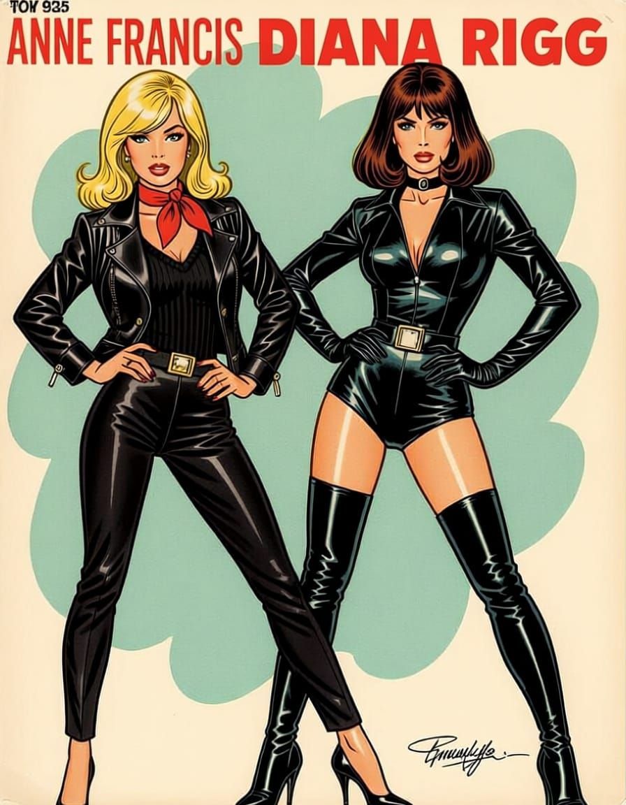 Honey West and Emma Peel in 1960s Fumetti Style