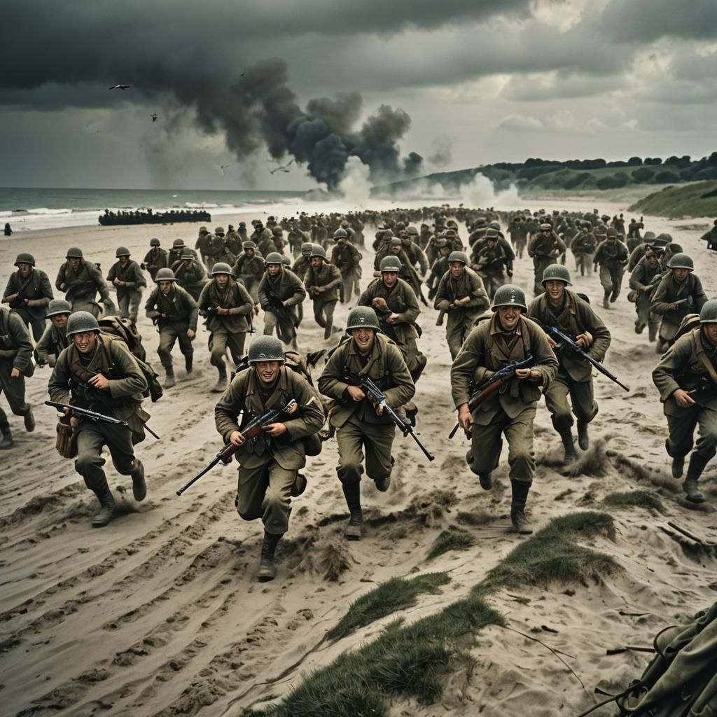 D-Day Landing: Army Charges the Beachhead, 1944