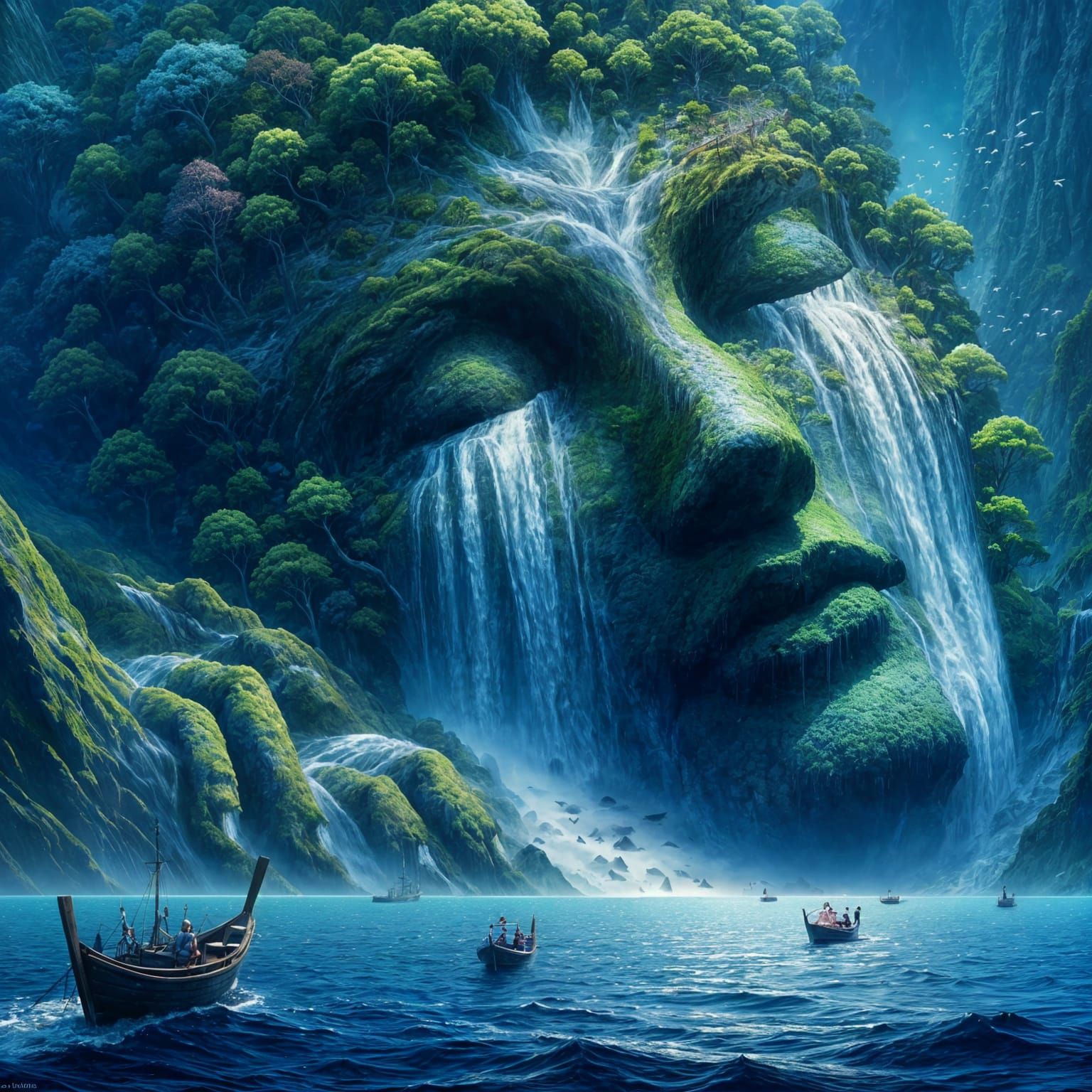 Gargantuan Woman Island: Fantasy Concept Art