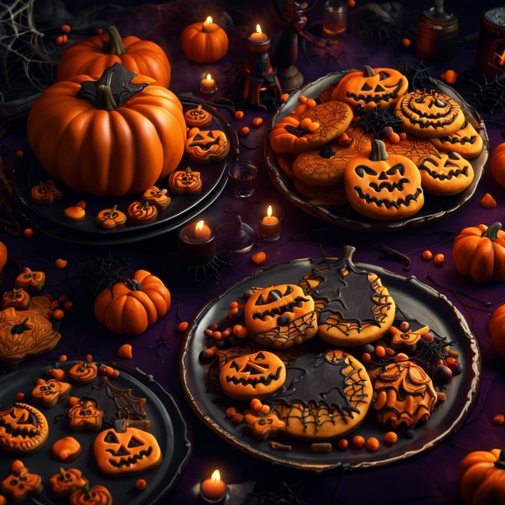 Halloween Cookies: Realistic Portrait in High Definition