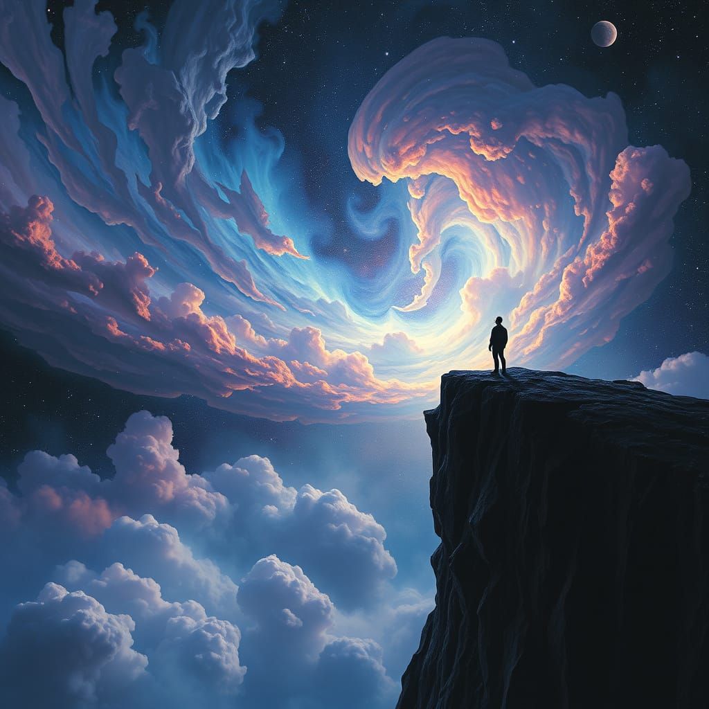 Surreal Cosmic Landscape in Dreamlike Surrealism Style