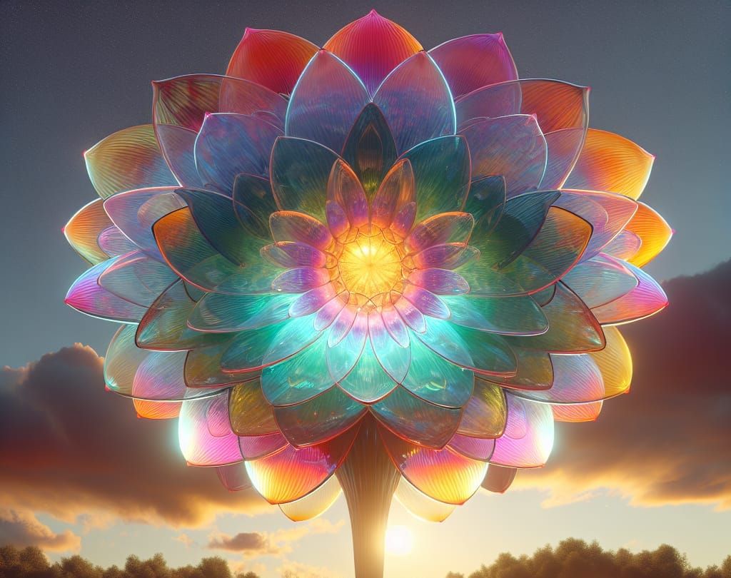 Colossal Begonia Glass Kaleidoscope