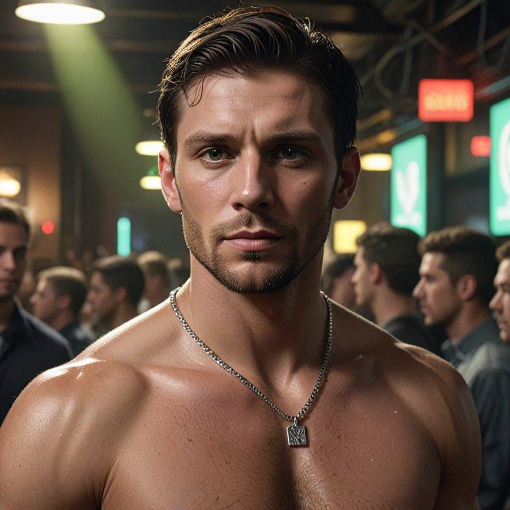 Dramatic Club Scene in Futuristic Aesthetic