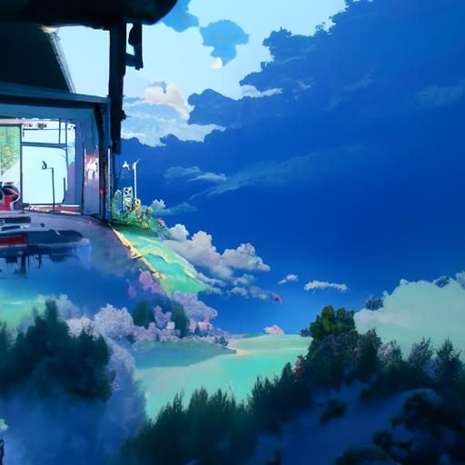 Anime Key Visual in Studio Ghibli Style