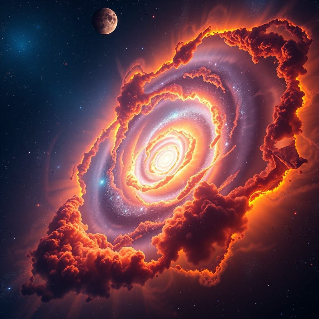 Cosmic Dreamscape in Neon Hues