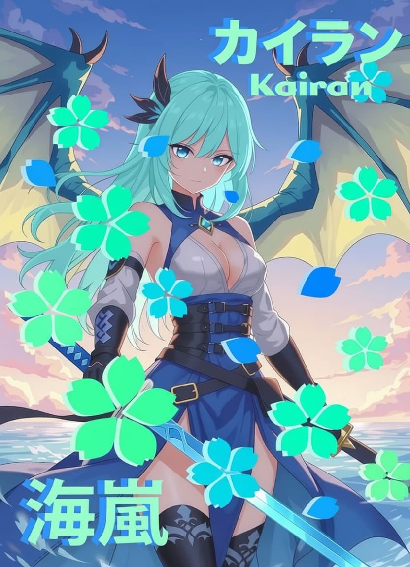 Kairan with Pastel Ocean Blue Hair