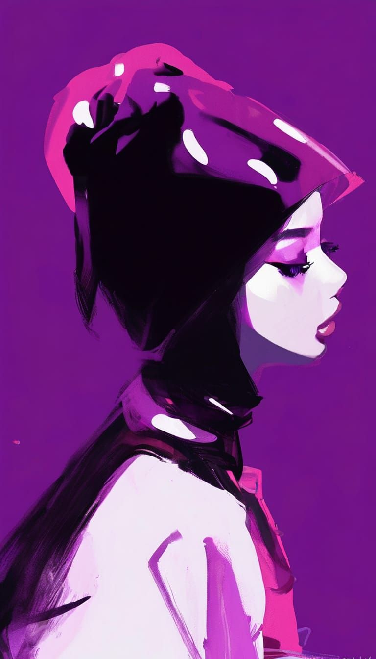 Girl Cloaked in Jellyfish Bell: UI Airbrush Art