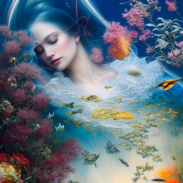 Newborn's First Breath: Warped Perspective, Sunset Exposure