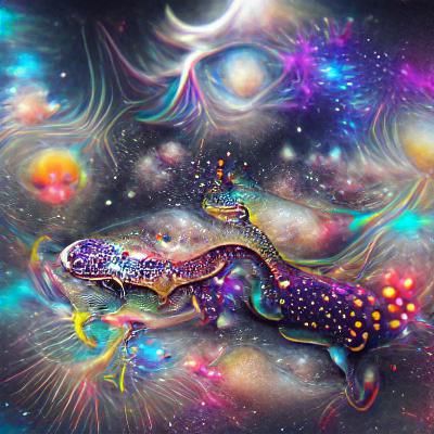 Cosmic Gecko by Pablo Amaringo