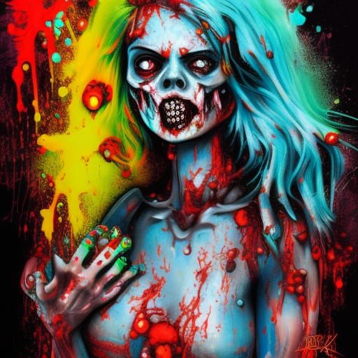Zombie Dorothy in Graffiti Art Style