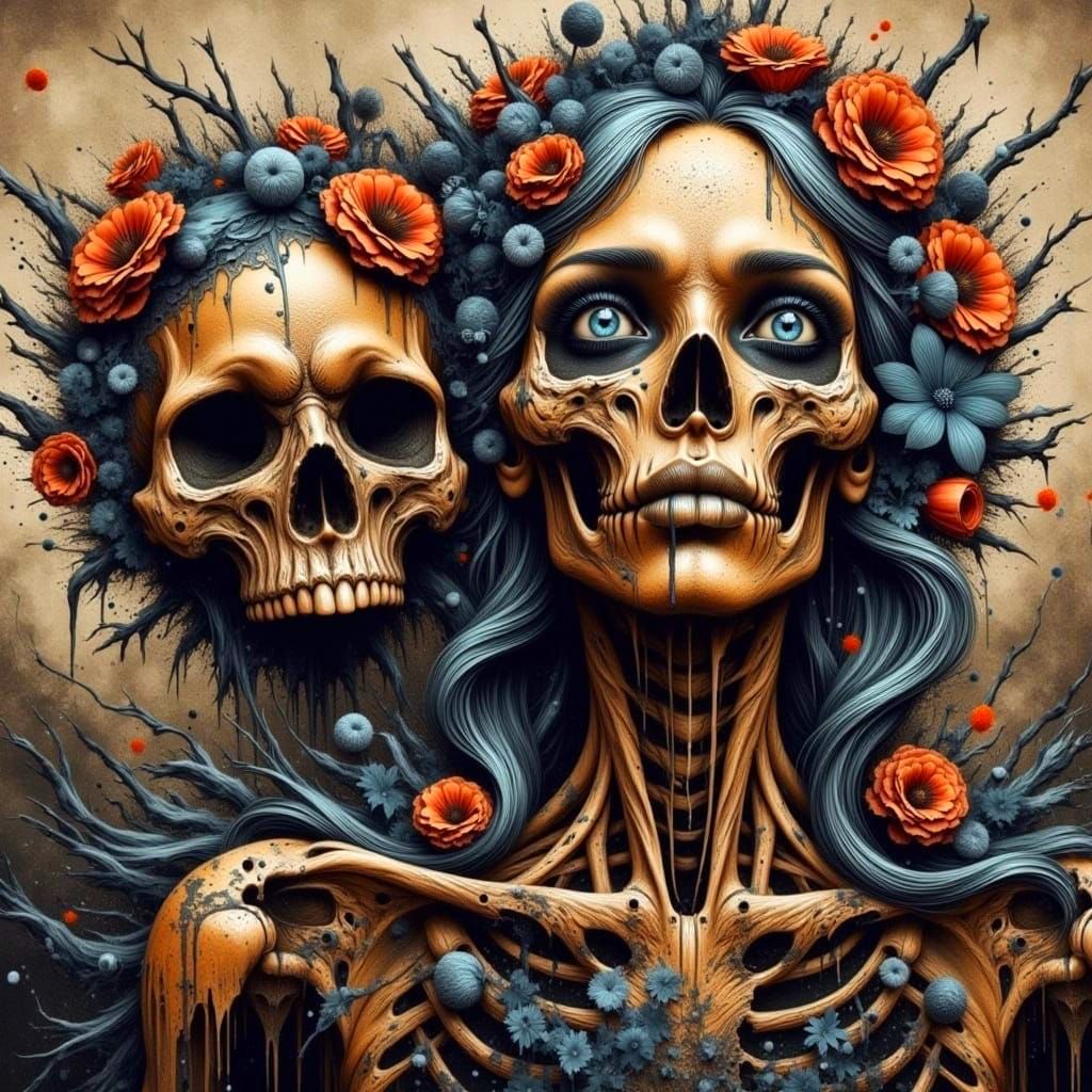 Eternal Bloom of Mortal Decay in Dark Fantasy