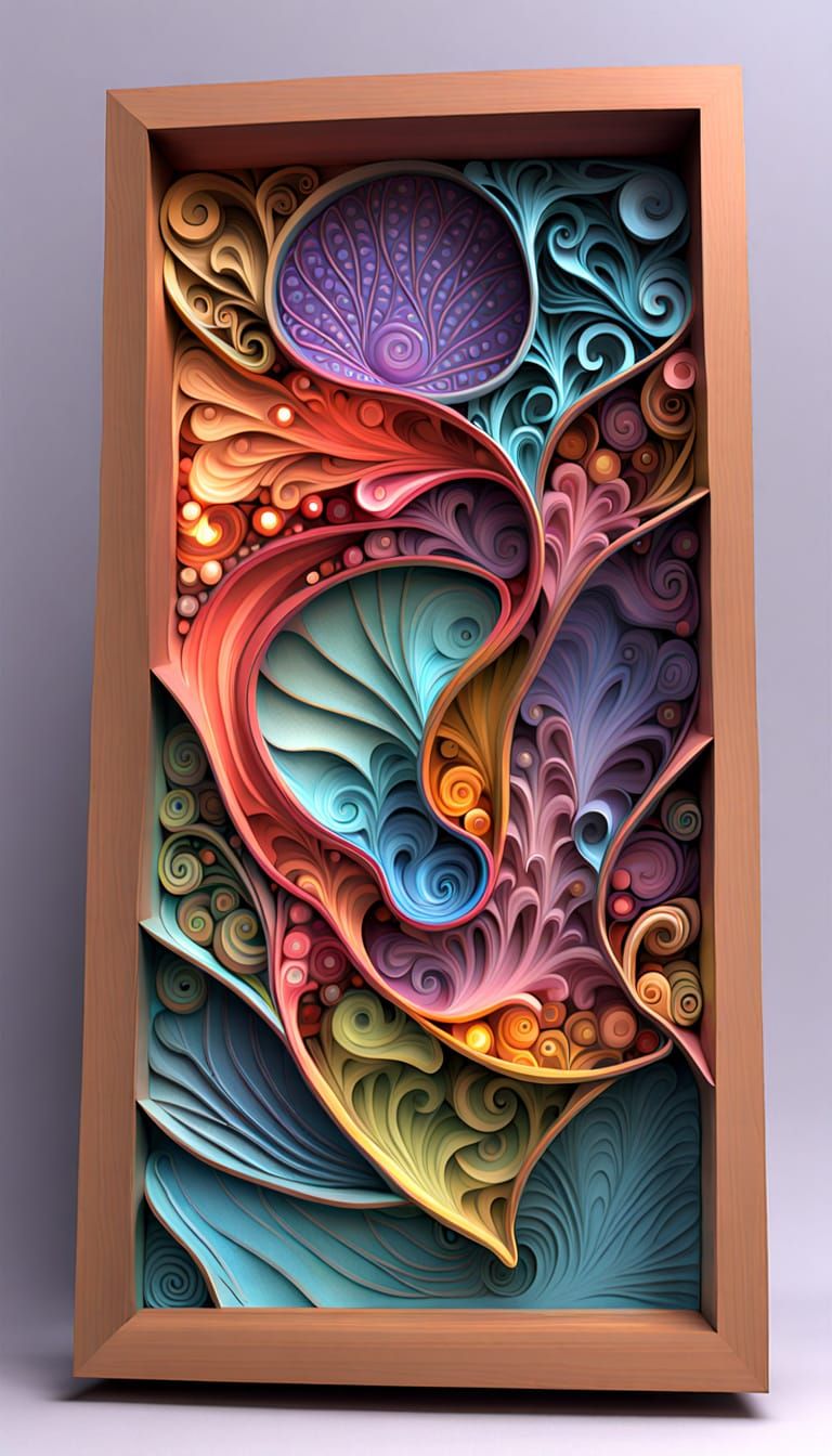 Fractal Strength: A Hyperrealistic Digital Art Piece