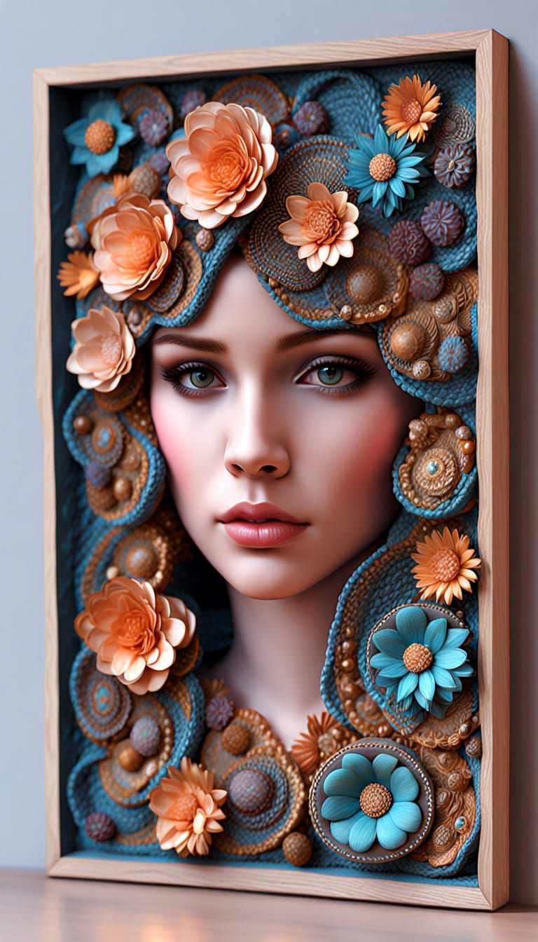 Expressionist Strength, Love, and Resolve in Acrylic