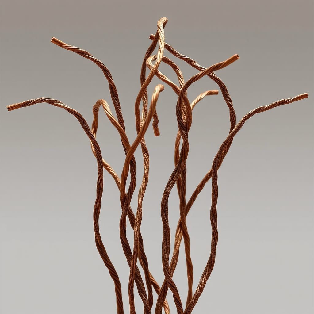 where a bunch of twisted copper wires scultptures are coming from