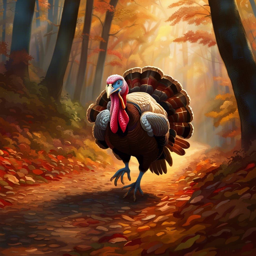 Thanksgiving Turkey's Desperate Escape: A Hyperrealistic Con...