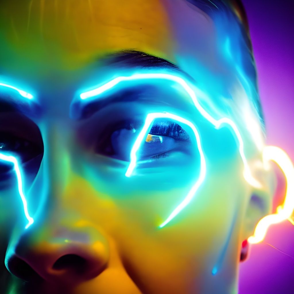 Electric Eyes: Lightning Bolt Portrait