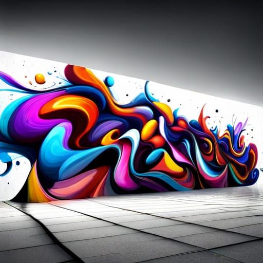 Abstract 3D Calligraphy Graffiti in Ultra HD