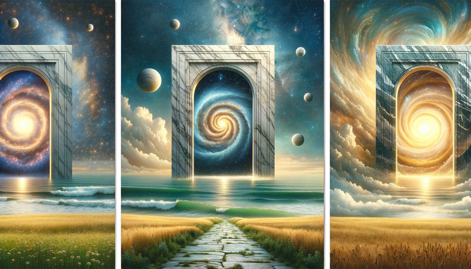 Epic Triptych of Fantasy Entrances
