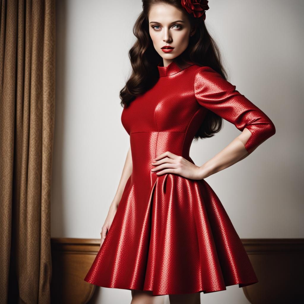 Striking Red Dress Full Body