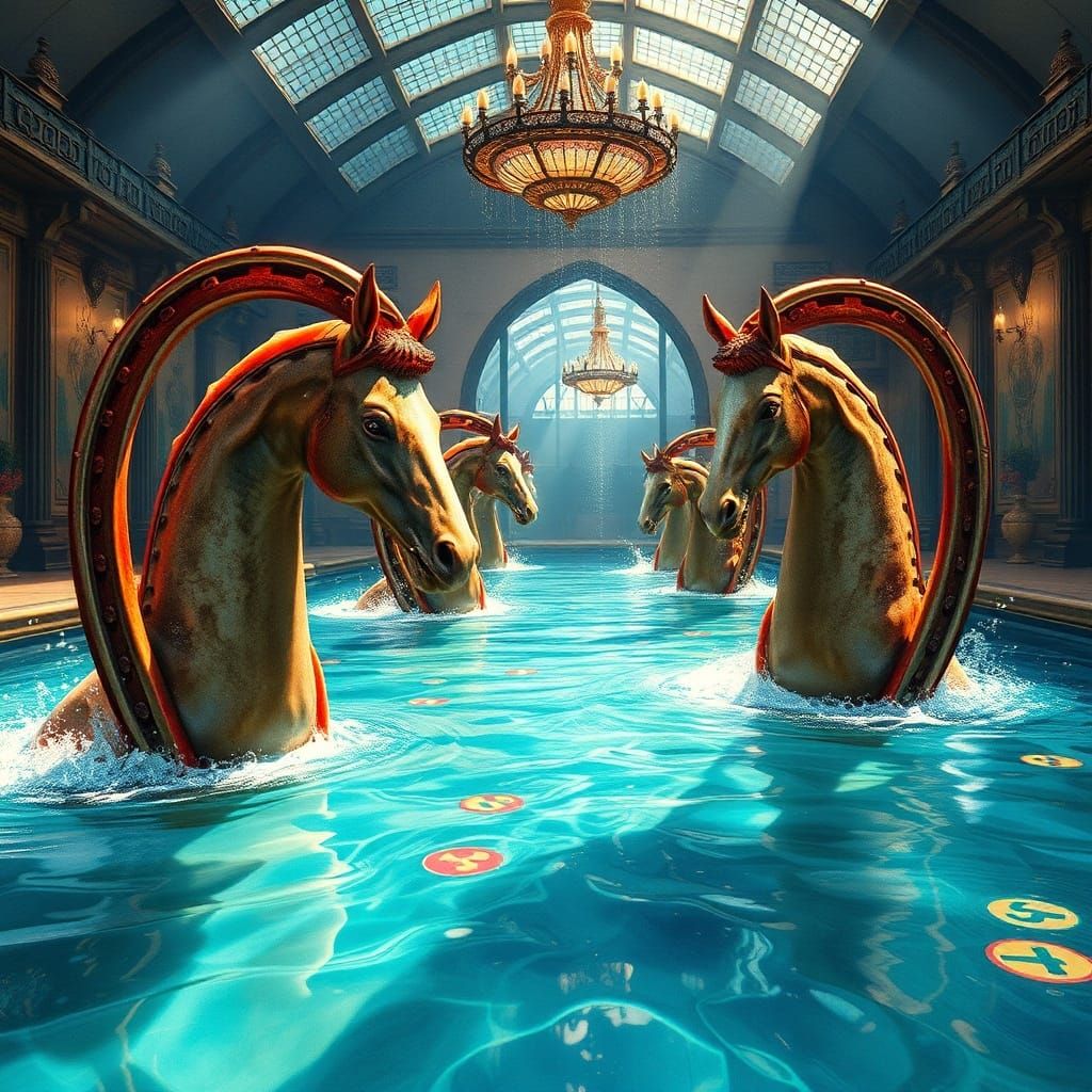 Victorian Horseshoes Fashion Show in Fancy Pool