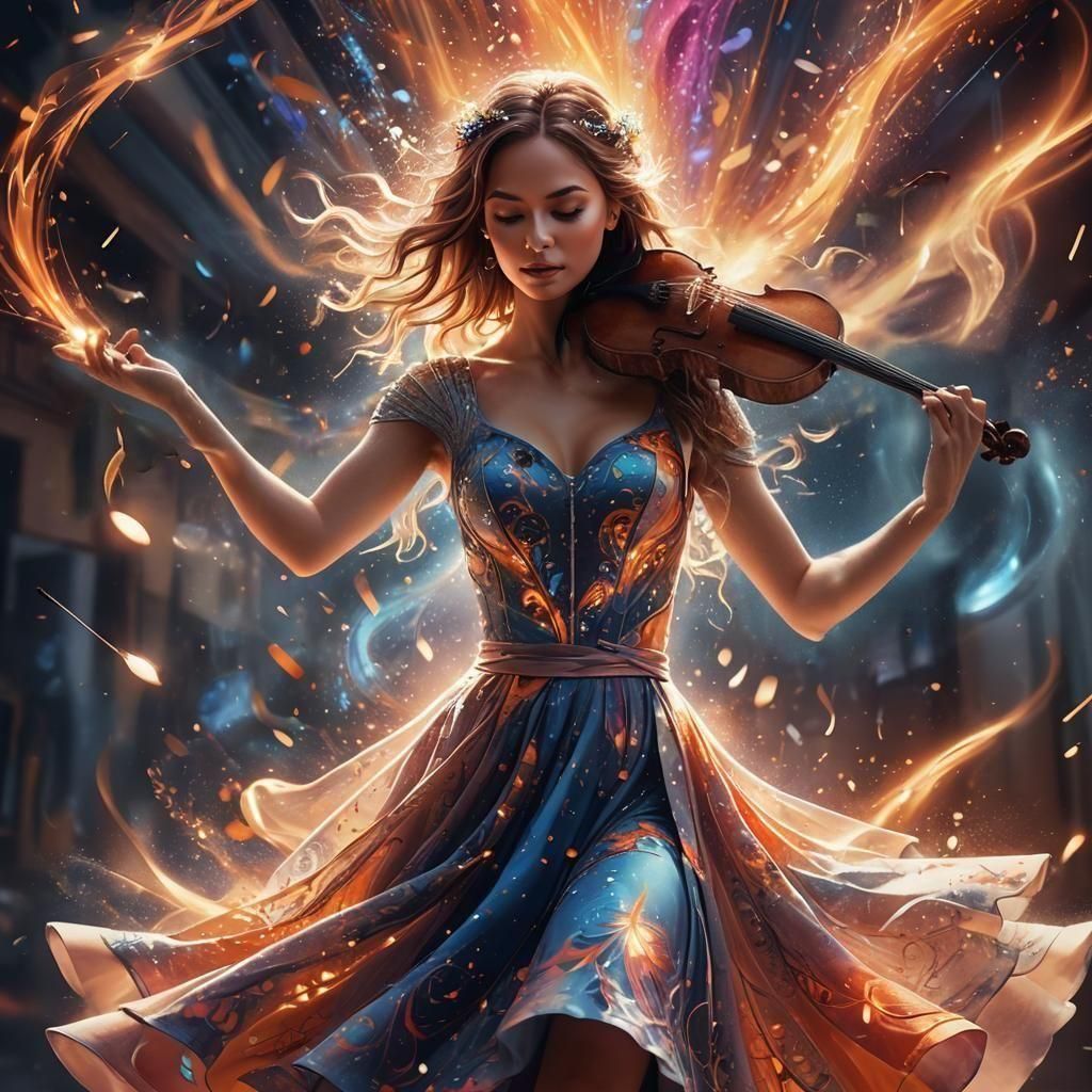 Electric Violin Music Creates a Dance of Thunder