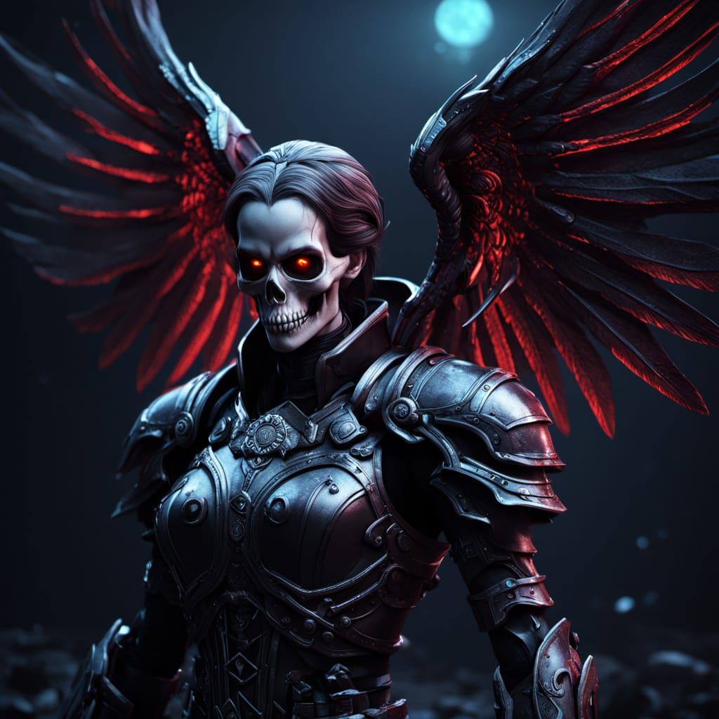 Angel of Death in Neo-Gothic Bio-Punk Splendor