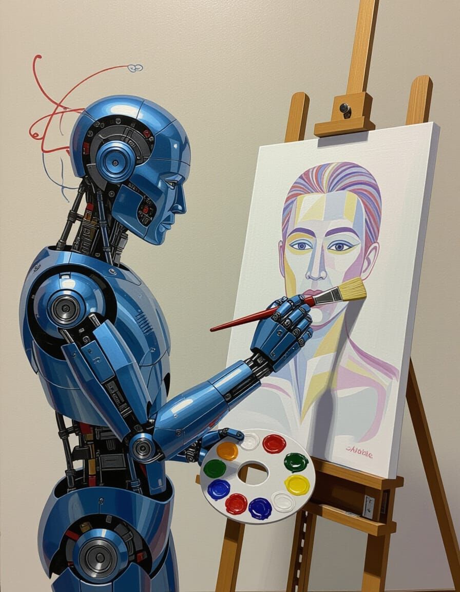 AI Versus Paintbrush: A Generative Art Concept