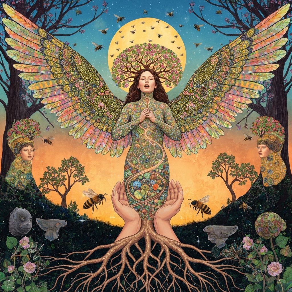 Bio Art Collage of Rebel Singing Under Moonlight