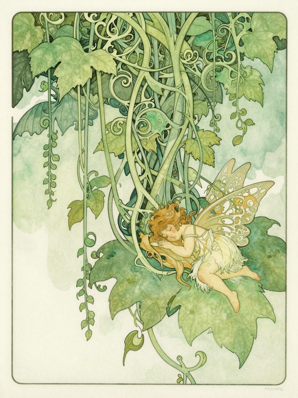 Art Nouveau = sleeping faerie