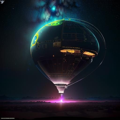 Roswell UFO Crash in Starry Desert Sky