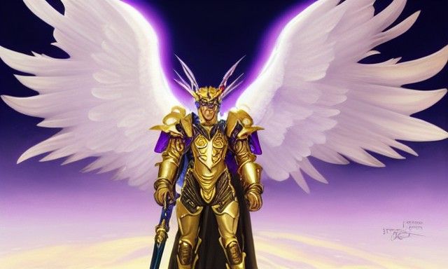 Cosmic Angel Portrait in Hyperdetailed Style