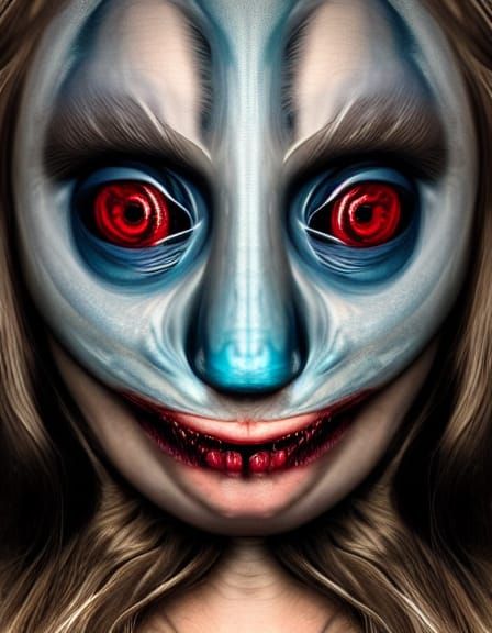 Glowing Icy Eyes of a Primordial Monster