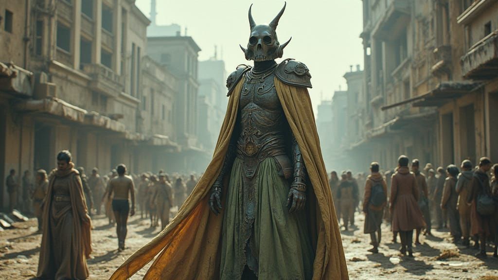 Mystical Giant King Gathers Survivors in Post-Apocalyptic Ci...