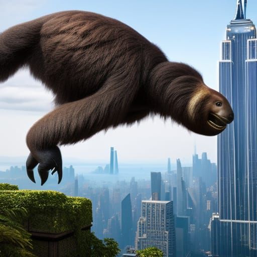Sloth Kong has decided to jump