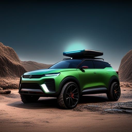 Fantastical Concet Suv in Deep, Intricate Detail