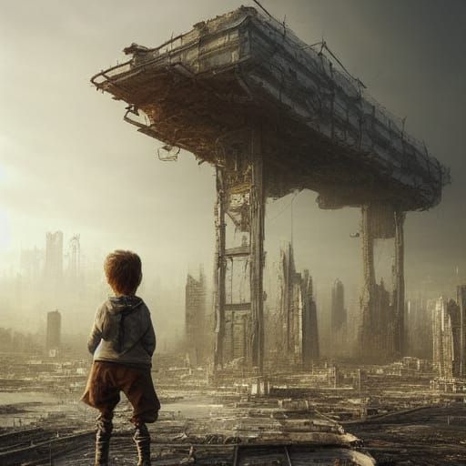 Post-Apocalyptic Cityscape: A Masterpiece of Survival