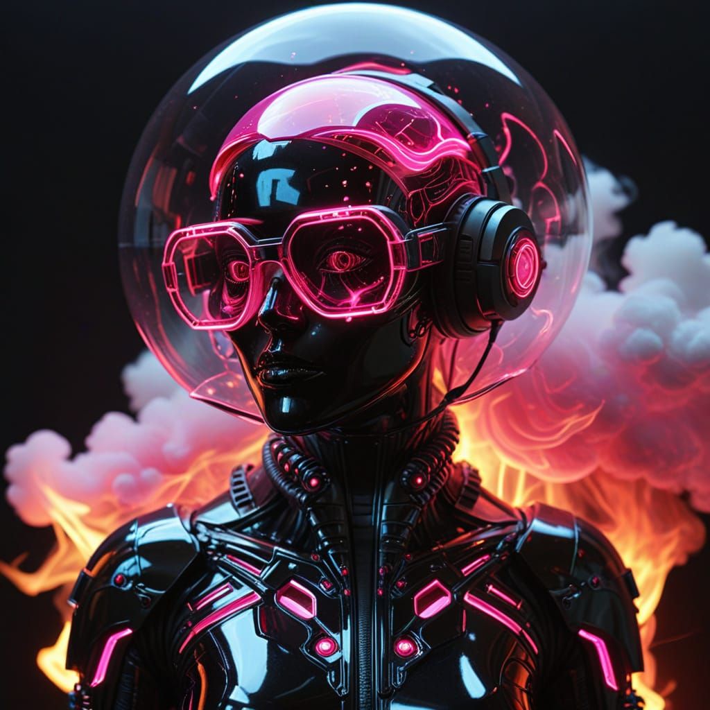 Arcene Punk Still Life with Holographic Flames