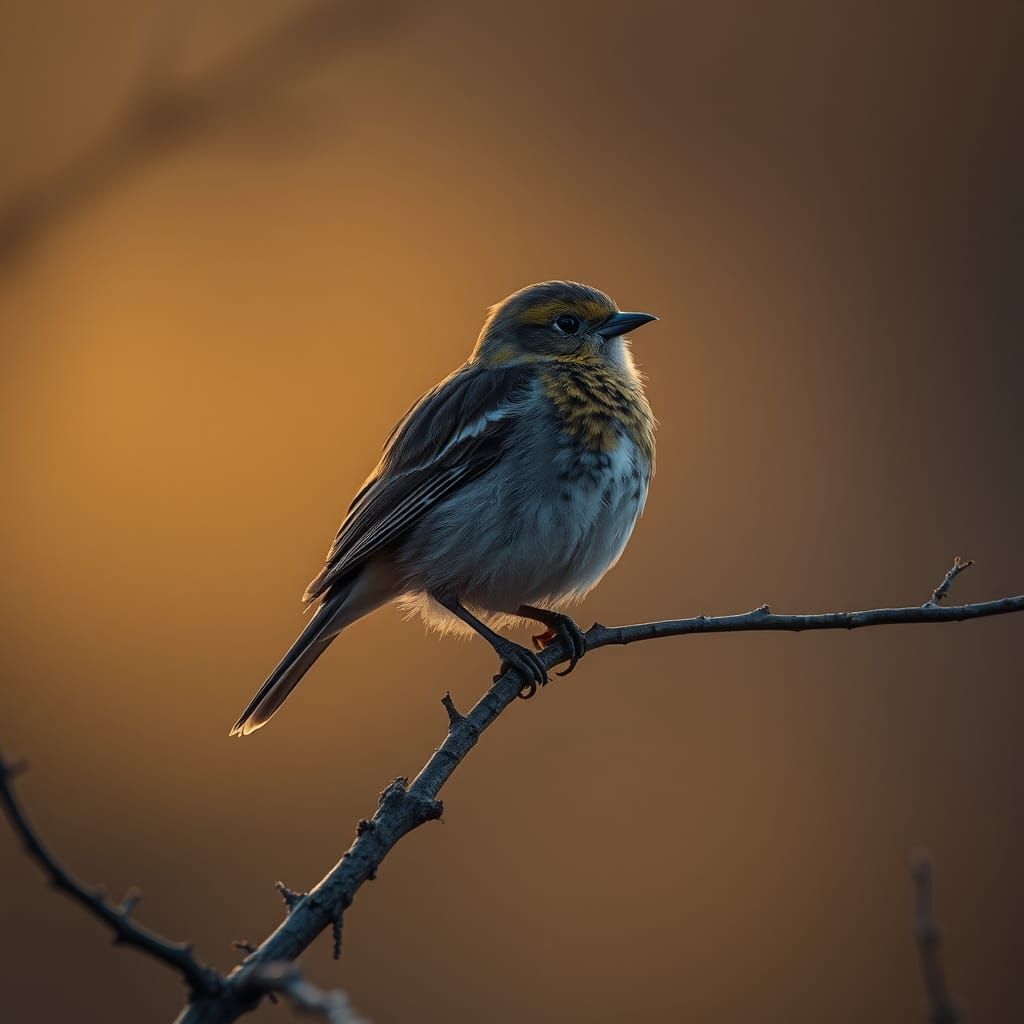 Lark at Dawn in Autumn