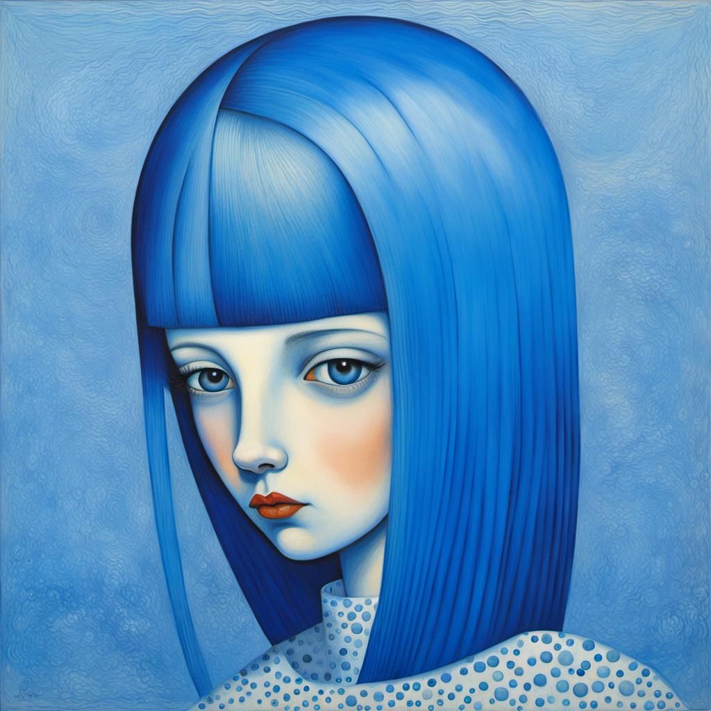 Surreal Blue Figures by Bridget Bate Tichenor, Byam Shaw, Ca...