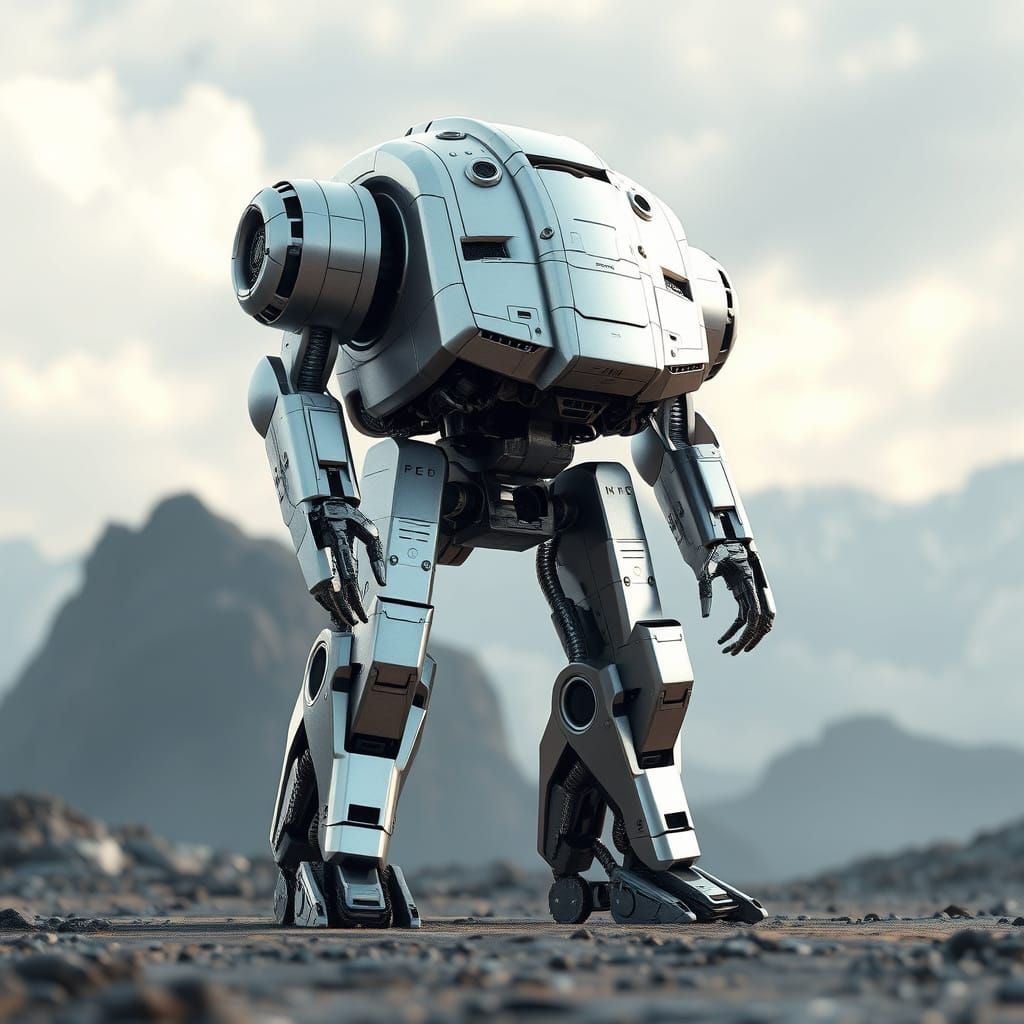 Mechanical Silver Giant Rises from the Cosmos