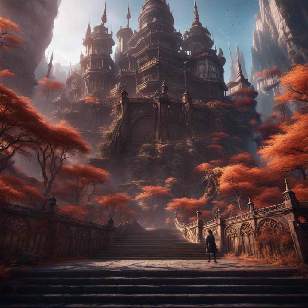 Fantastical Landscape in Detailed Matte Painting